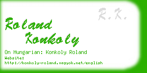 roland konkoly business card